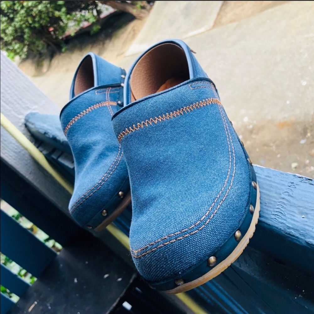 Dansko denim clogs